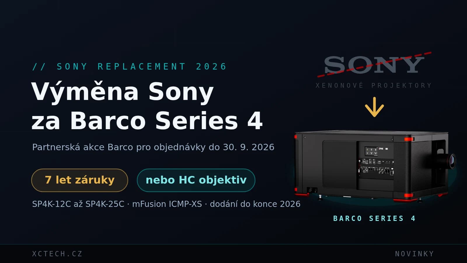 Replacing a Sony Projector with Barco Series 4: 7-Year Warranty Offer Runs Until September 30, 2026
