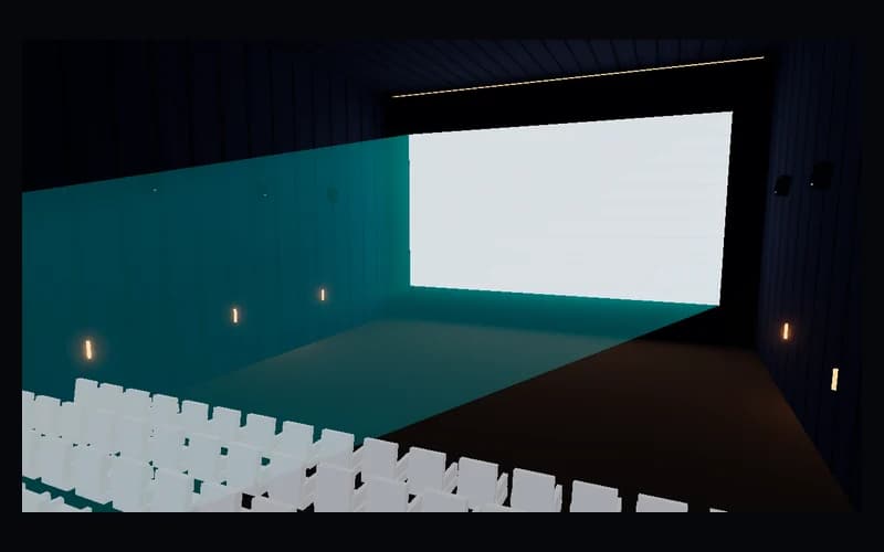3D Cinema Hall Model in Auditorium Design