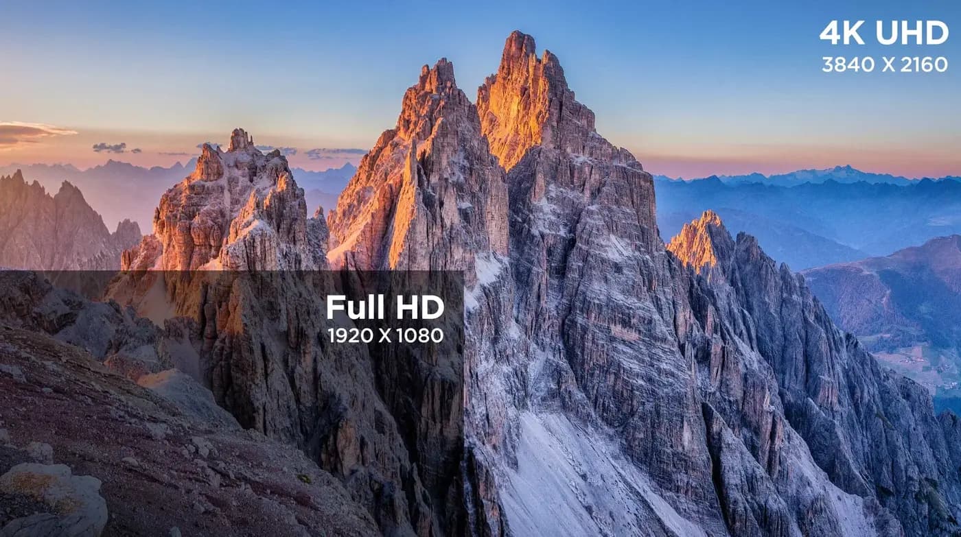 Full HD, nebo 4K s pitchem 0,78 mm.