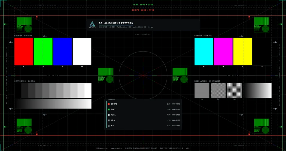 DCI alignment pattern - 4K Full